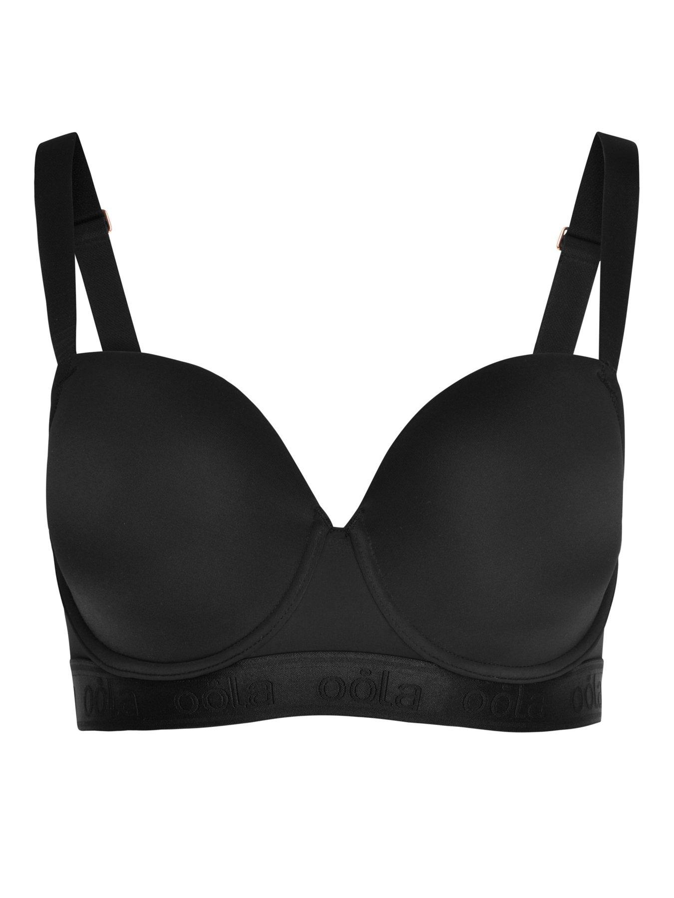  image of oola-everyday-moulded-t-shirt-bra-black