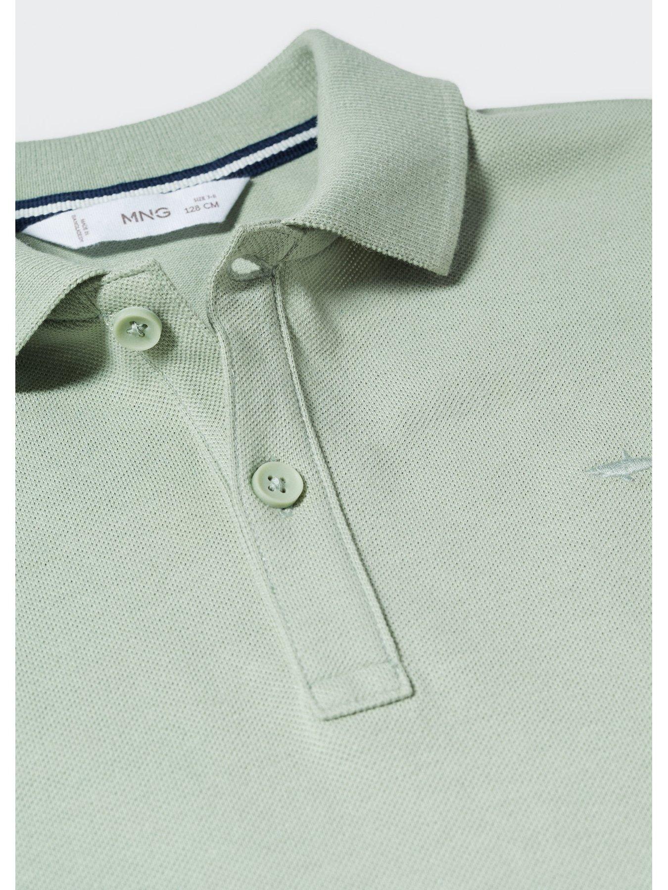  image of mango-boys-short-sleeve-polo-khaki