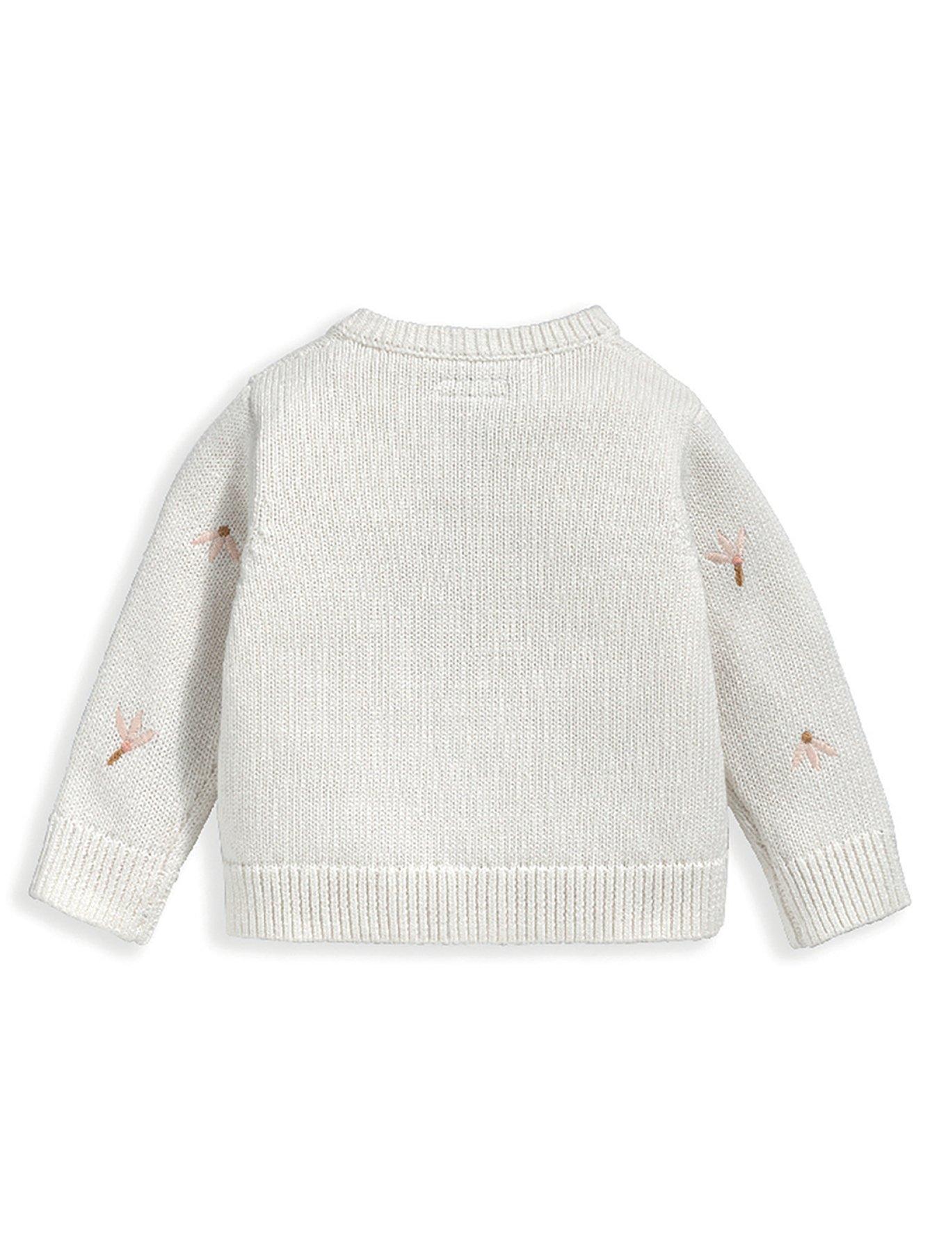 Mamas & Papas Baby Girls Embroidered Cardigan White