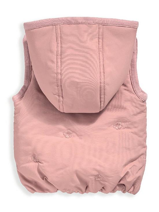 back image of mamas-papas-baby-girls-embroidered-gilet-pink