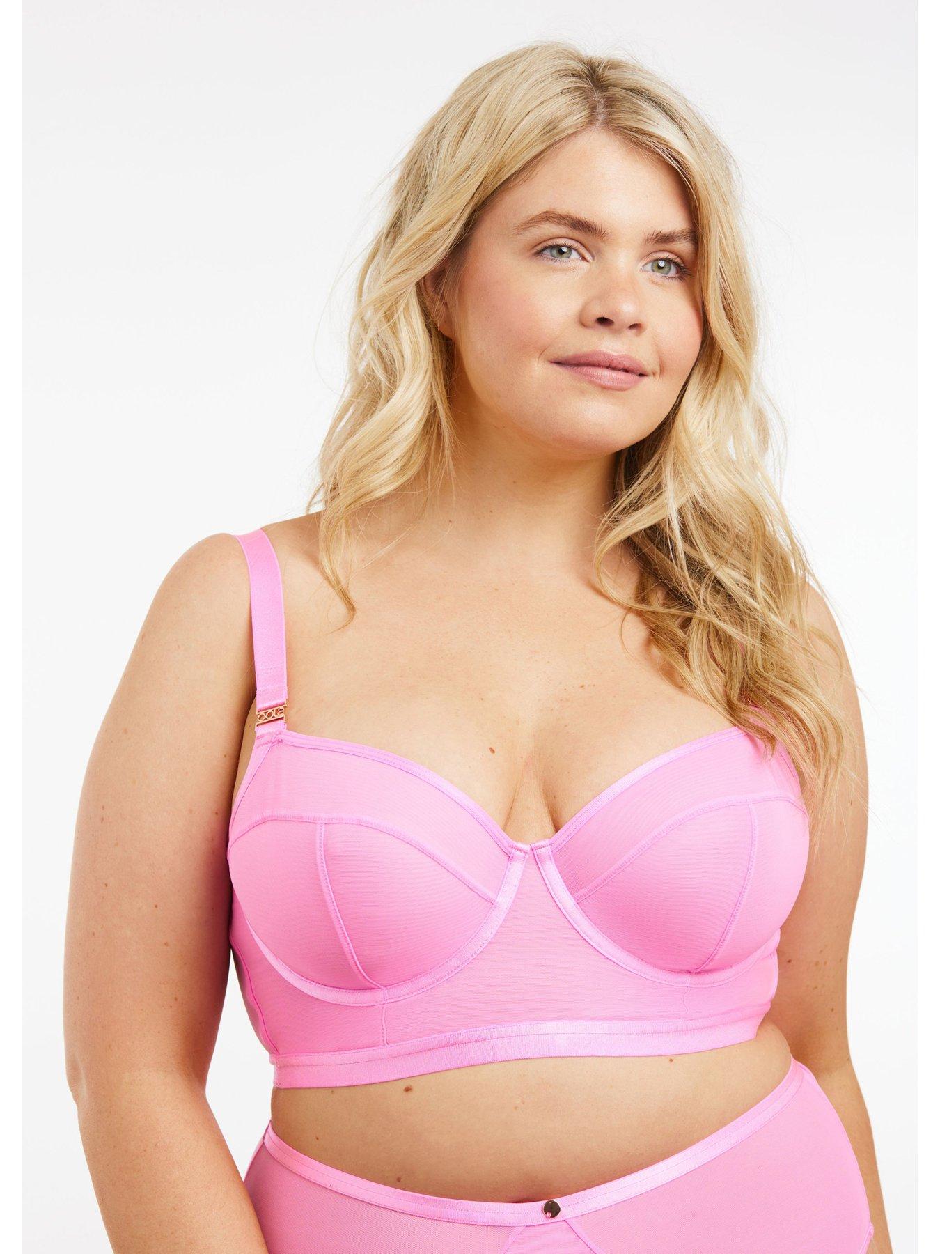 Oola Soft Mesh Longline Bra - Pink