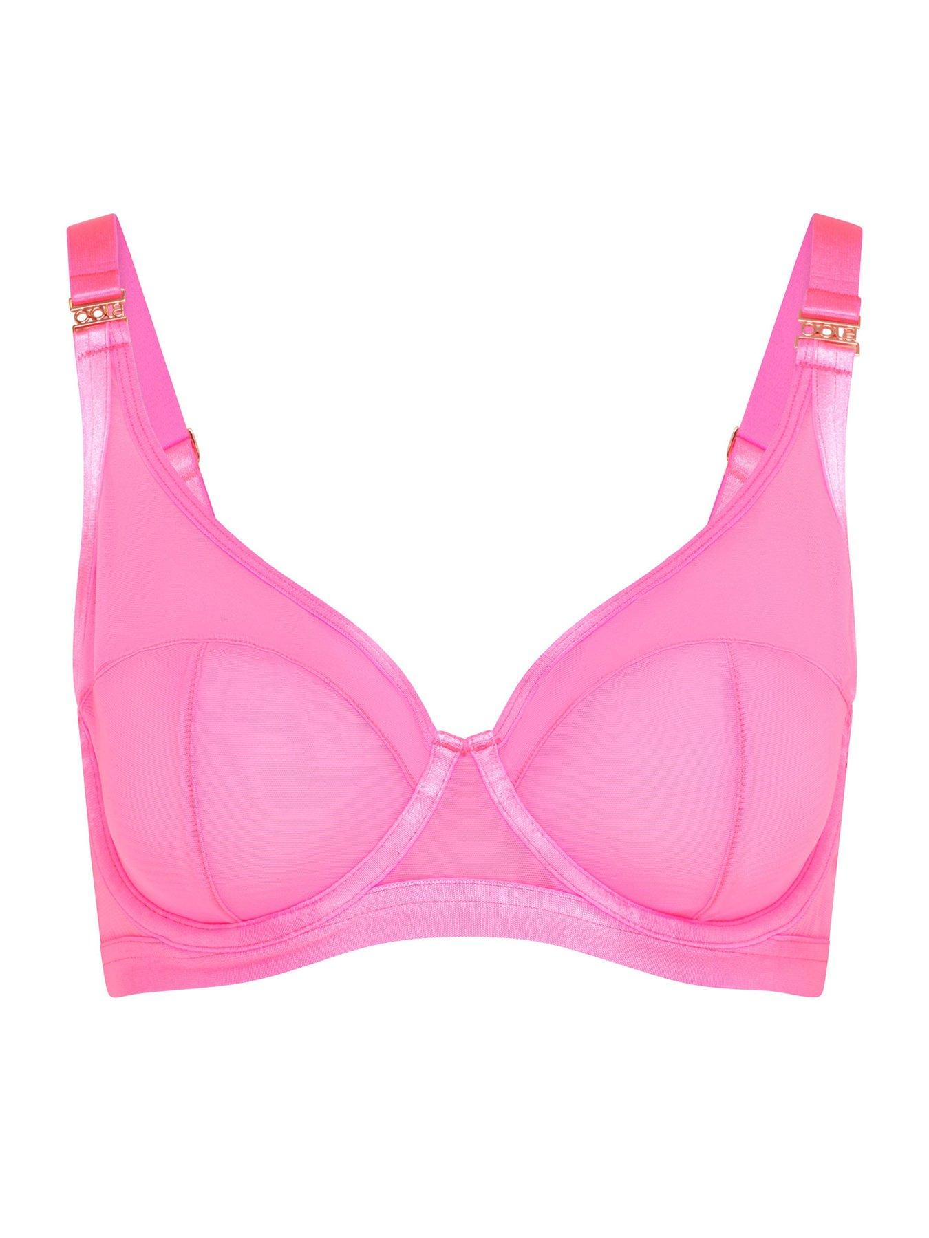  image of oola-soft-mesh-hi-apex-bra-pink