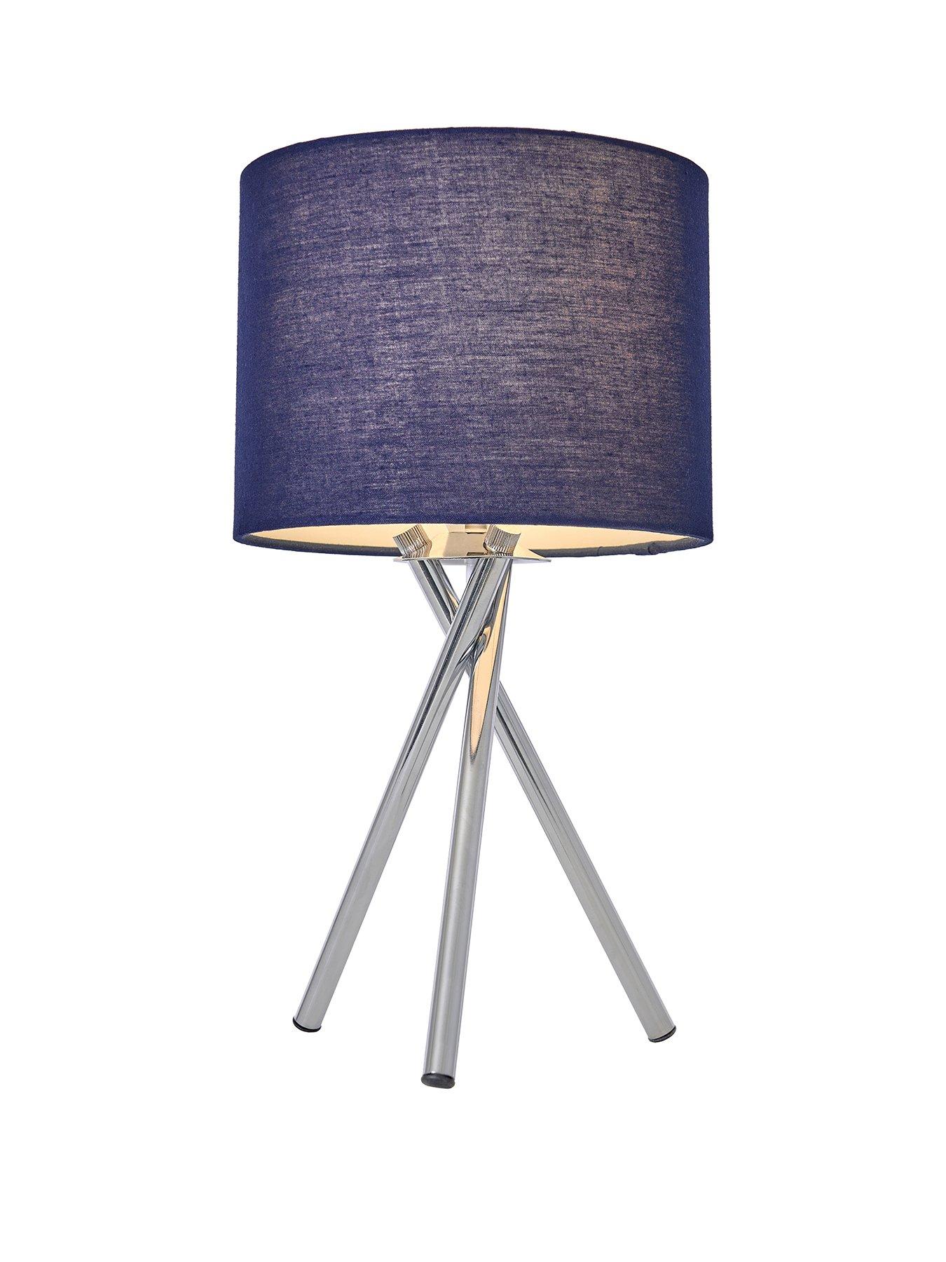 Image 2 of 6 of The Very Collection Tripod Bedside Table Lamp - Navy