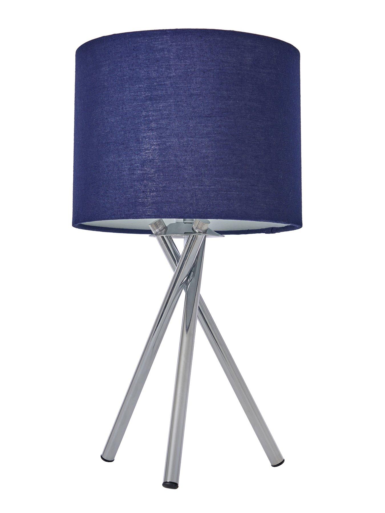 Image 5 of 6 of The Very Collection Tripod Bedside Table Lamp - Navy