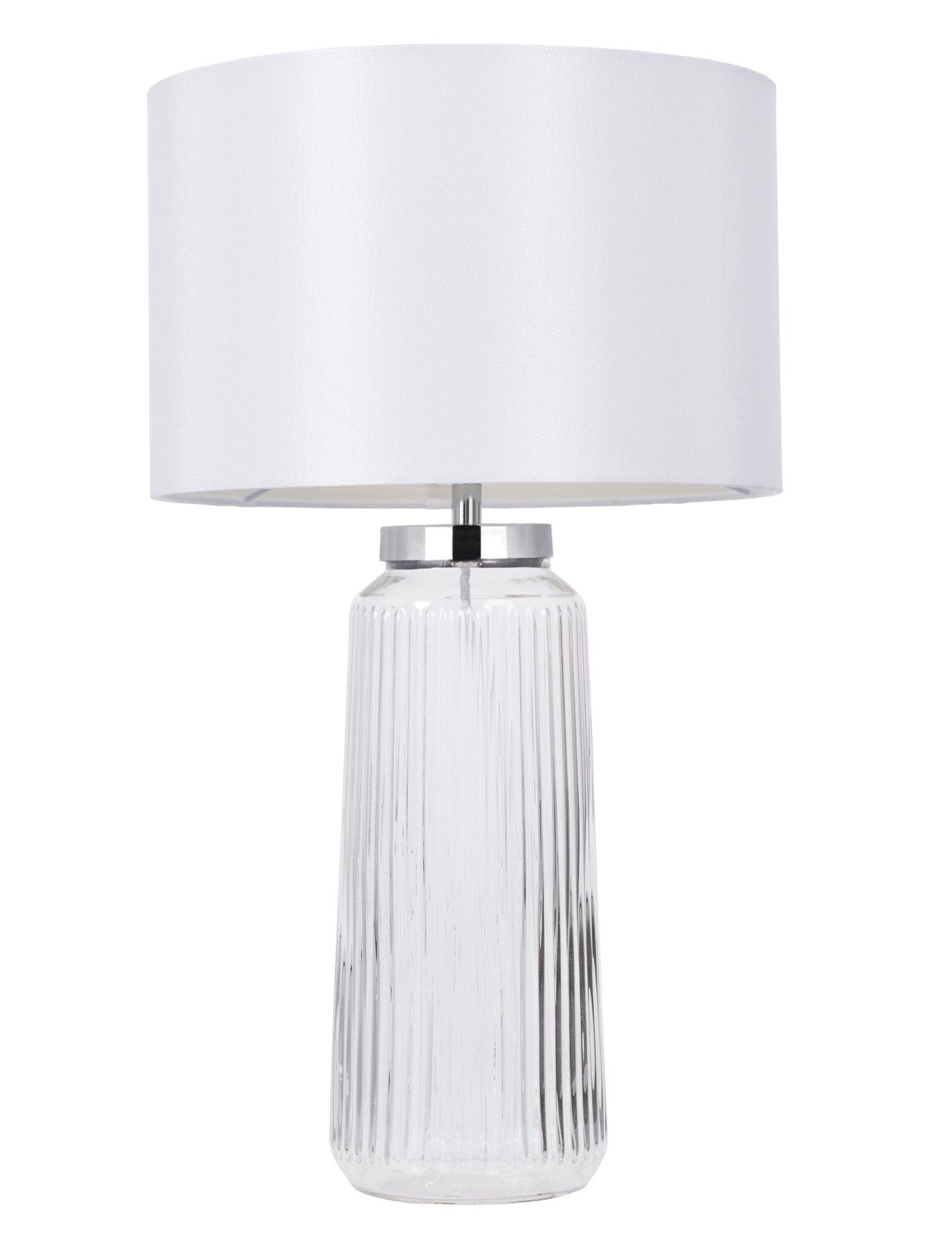  image of very-home-rei-ribbed-glass-base-table-lamp