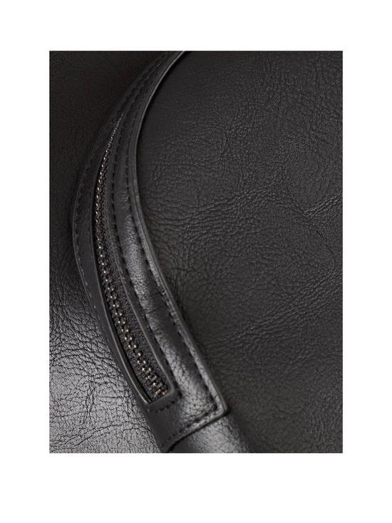stillFront image of silver-cross-vegan-leather-changing-bag-black