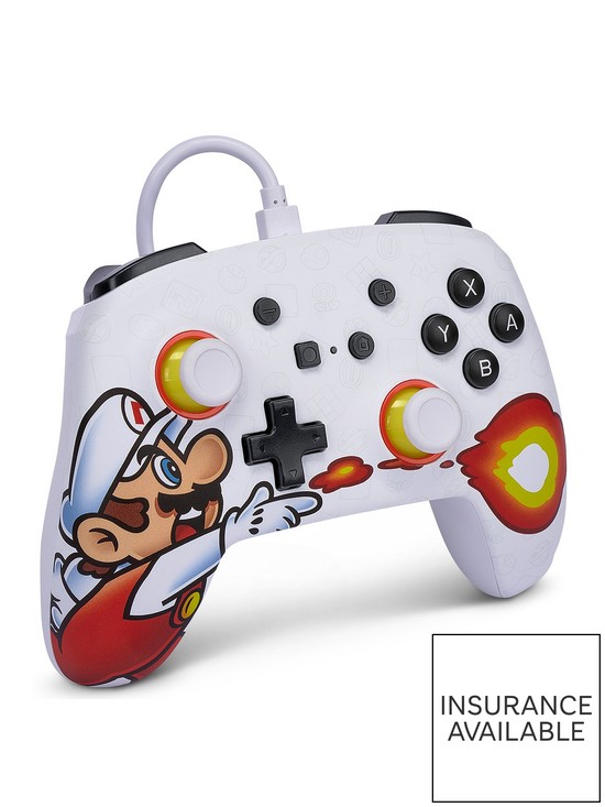 stillFront image of powera-enhanced-wired-controller-for-nintendo-switch-fireball-mario