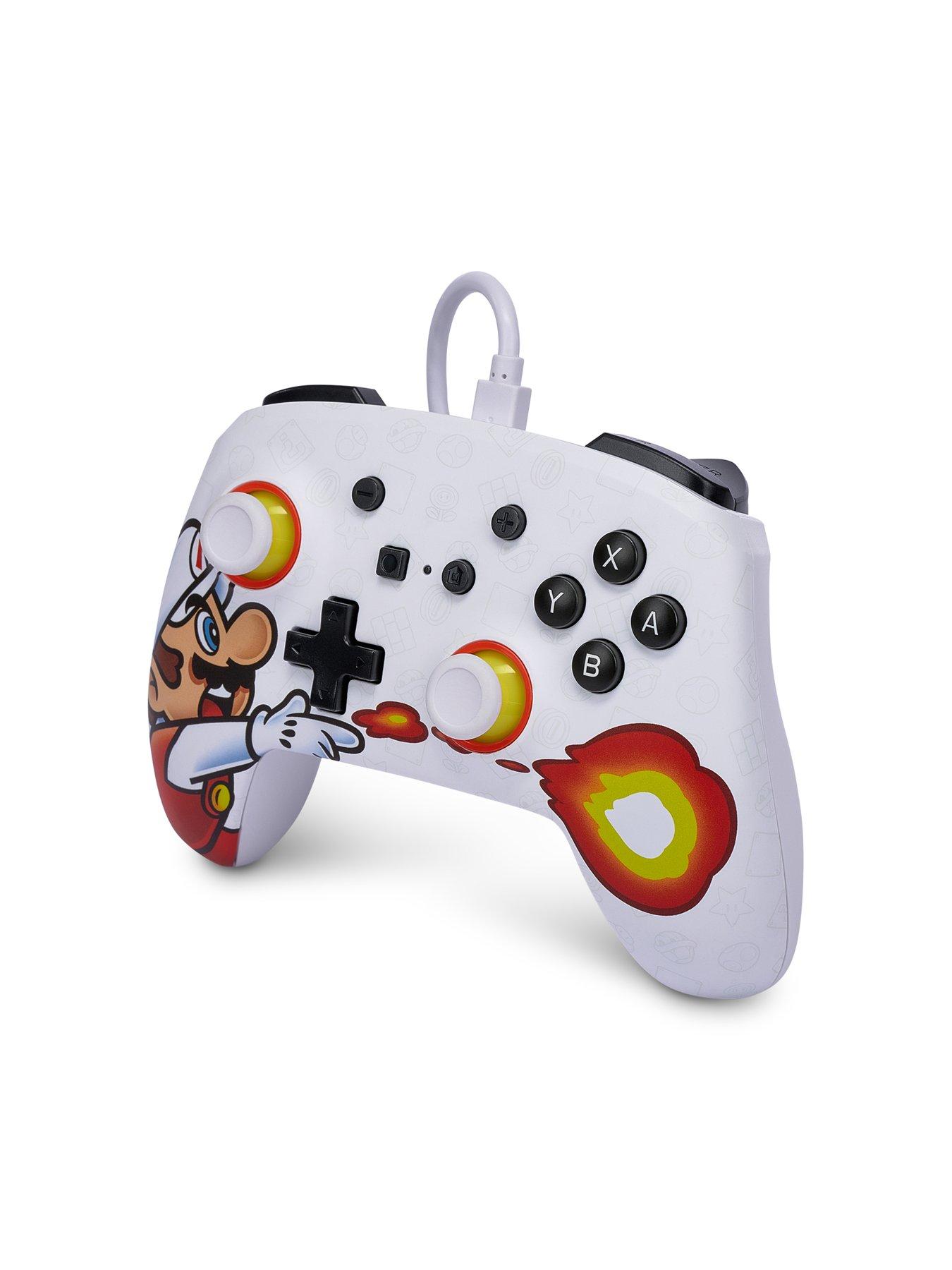  image of powera-enhanced-wired-controller-for-nintendo-switch-fireball-mario