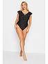  image of yours-glam-frill-plunge-swimsuit-black