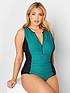  image of yours-zip-front-active-swimsuit-blue