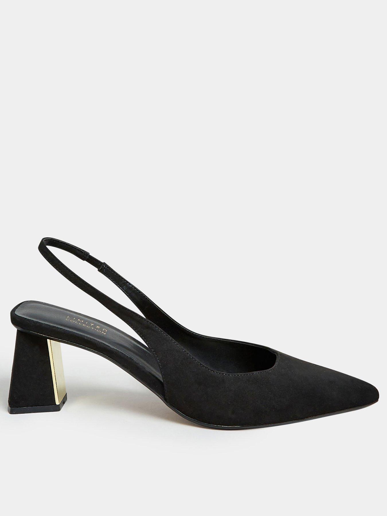 Extra wide fit black heels sale