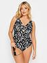  image of yours-stroke-print-buckle-swimsuit