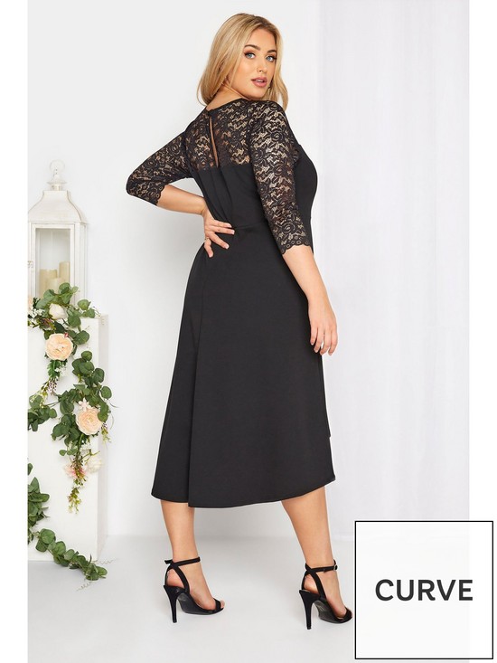 stillFront image of yours-lace-high-low-dress