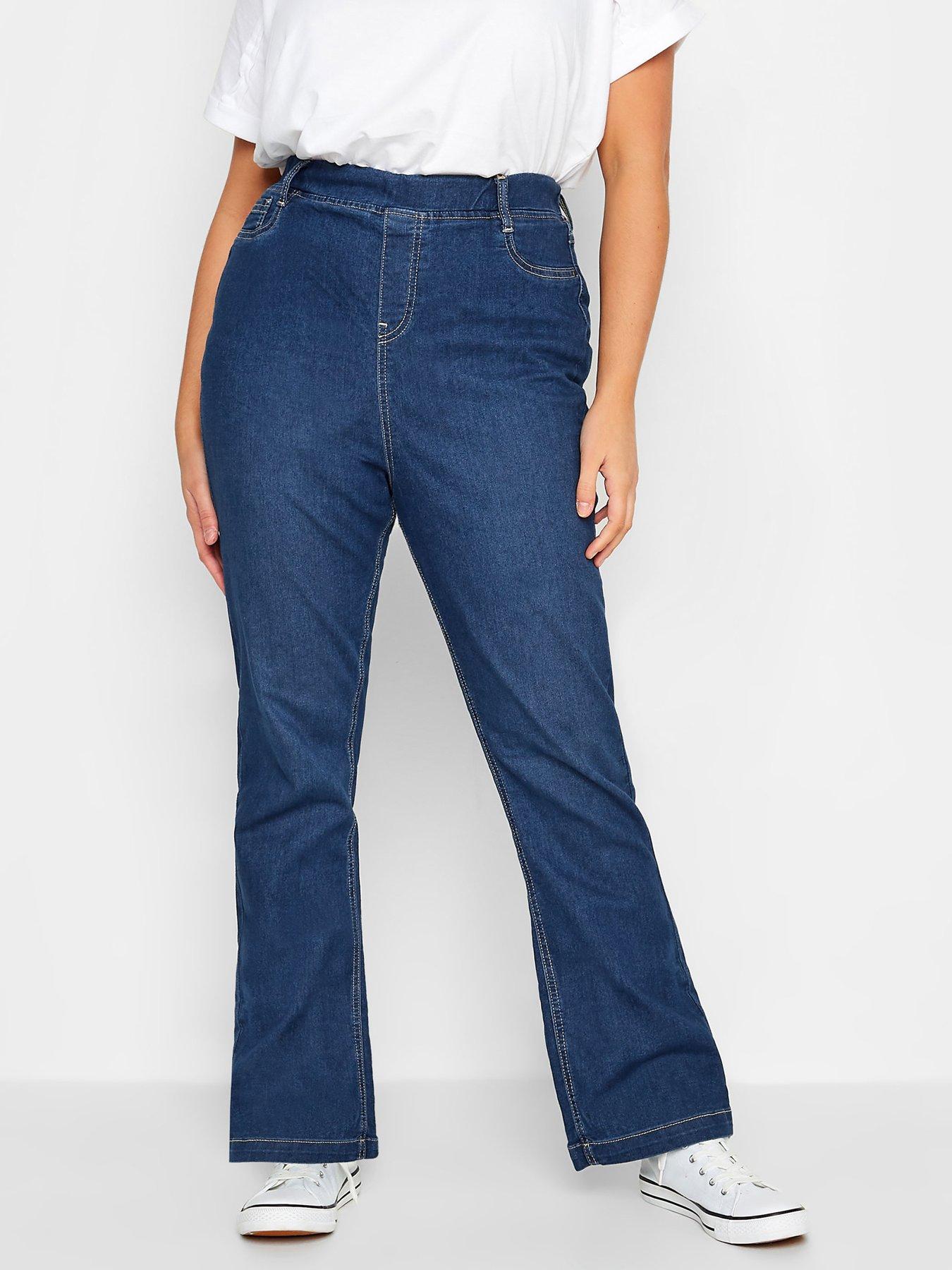Yours Pull On Bootcut Jegging Mid Blue