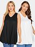  image of yours-pleat-swing-vest-2-pack-black-amp-white