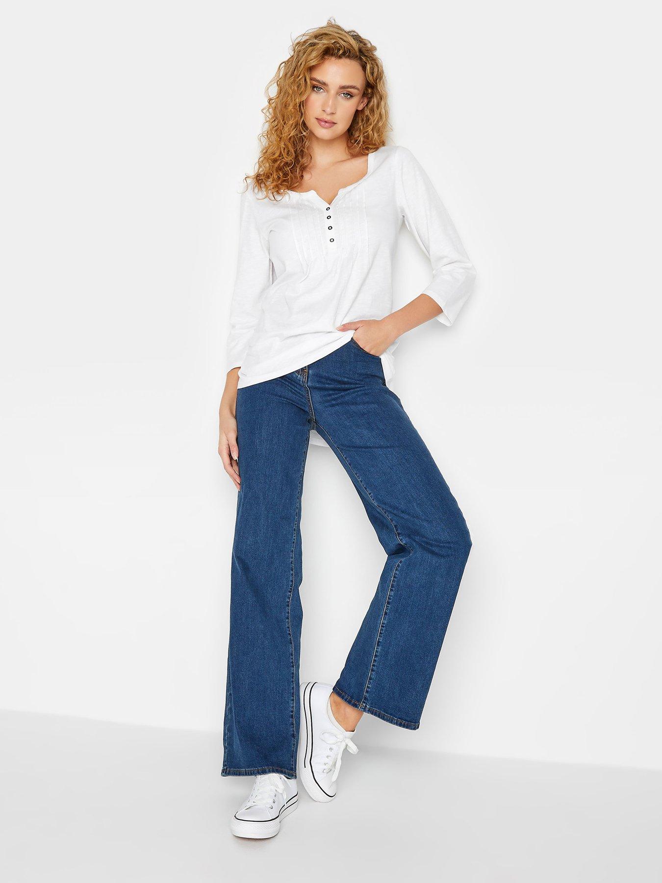  image of long-tall-sally-white-henley-top