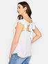  image of long-tall-sally-cheese-cloth-frill-top-white