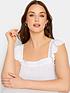  image of long-tall-sally-cheese-cloth-frill-top-white