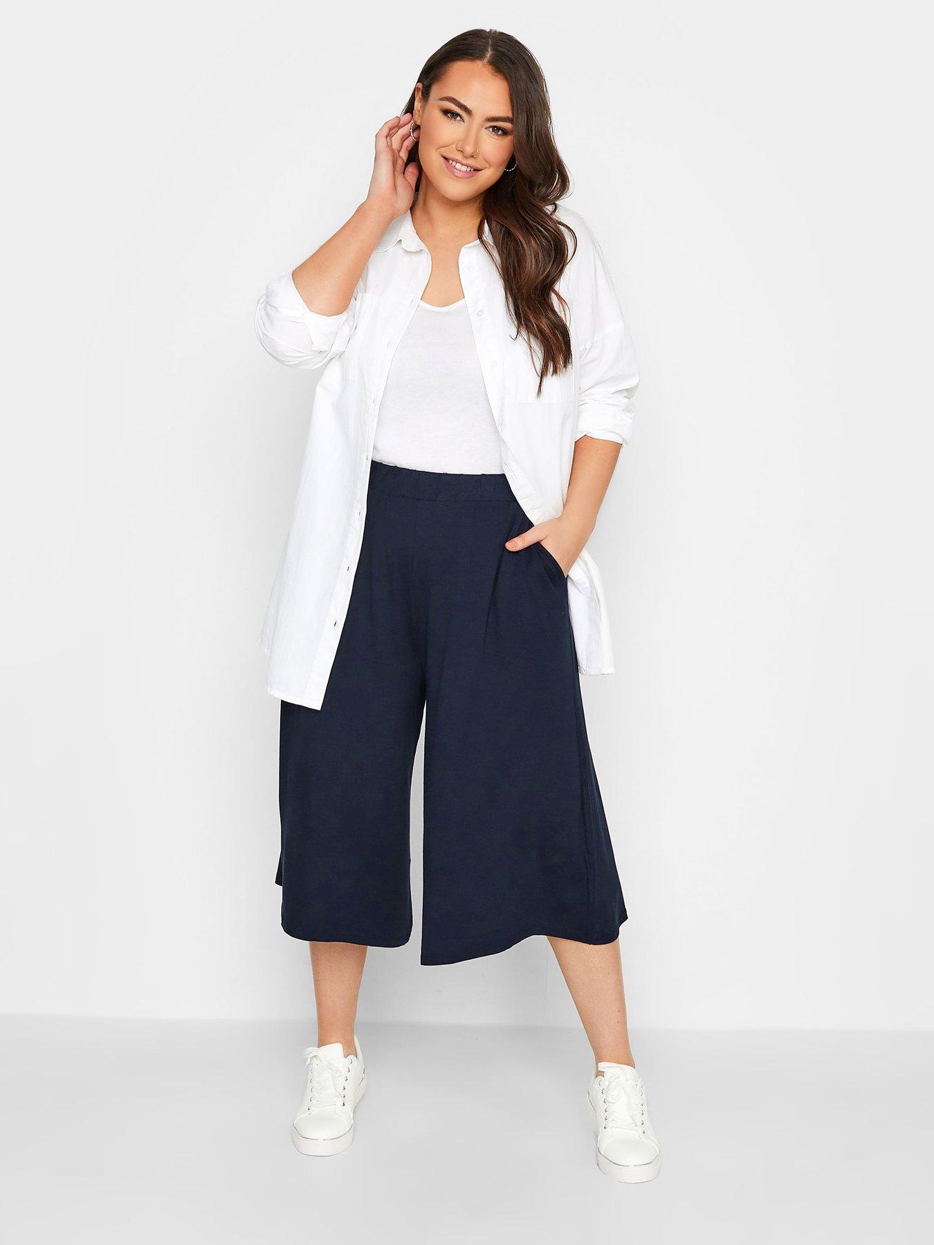  image of yours-jersey-culotte-navy