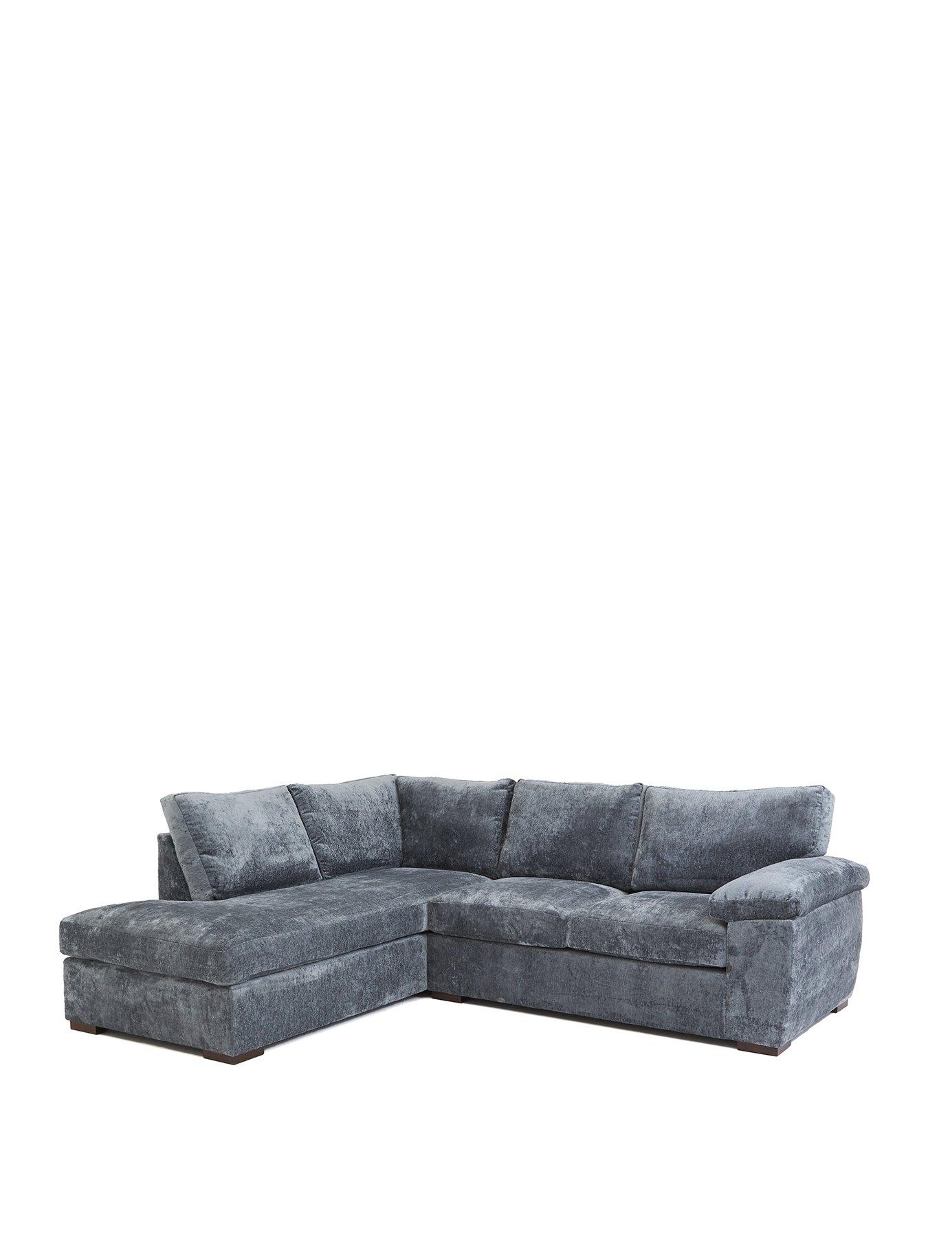  image of very-home-salerno-standard-seater-fabric-left-hand-corner-chaise-sofa-blue-greybr-nbsp--fscreg-certified