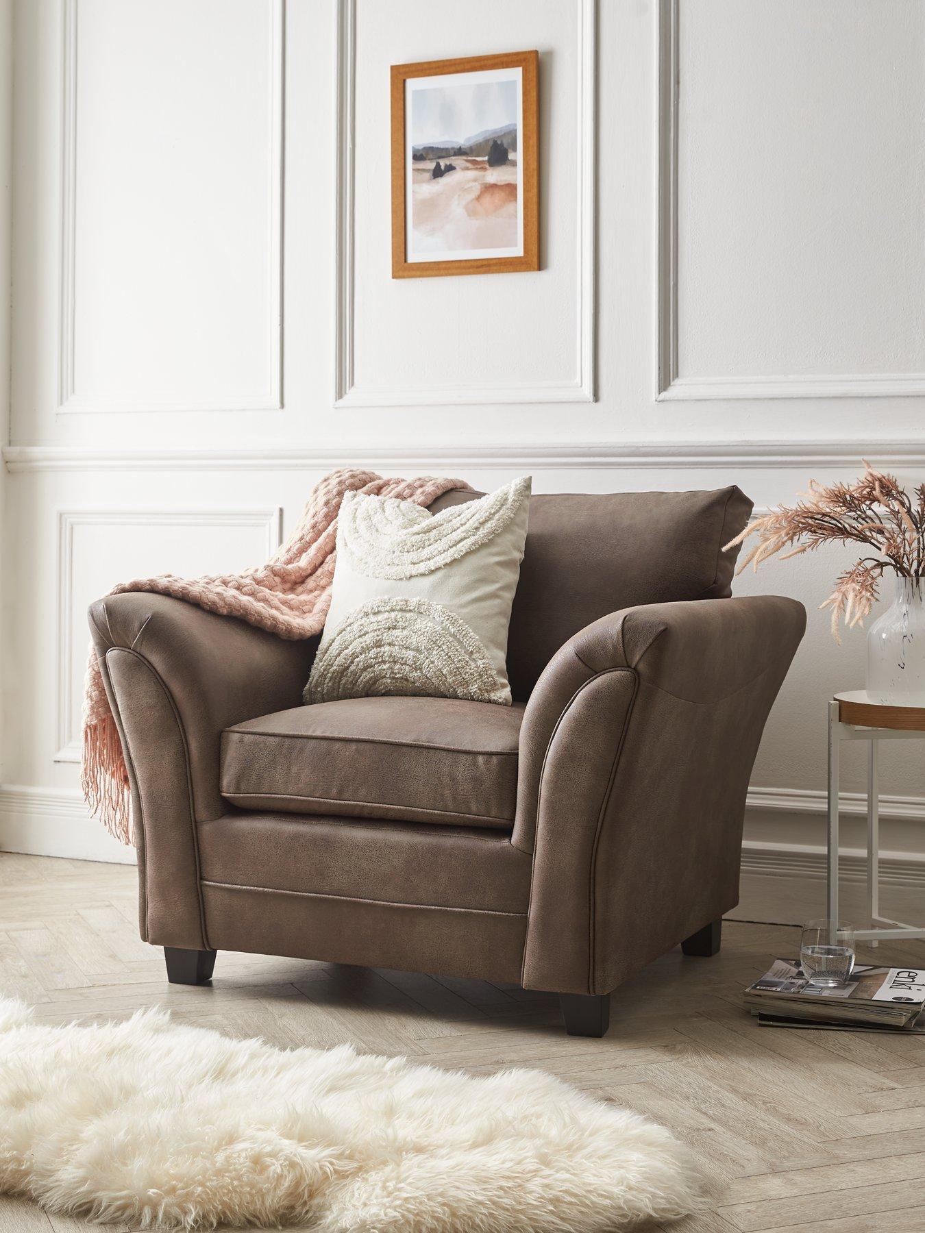 The Very Collection Dury Leather Look Armchair - FSC® Certified