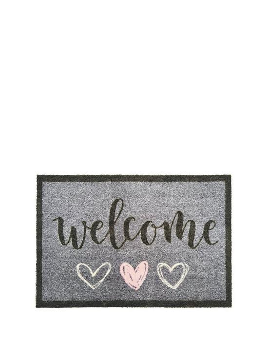 front image of my-welcome-heart-doormat