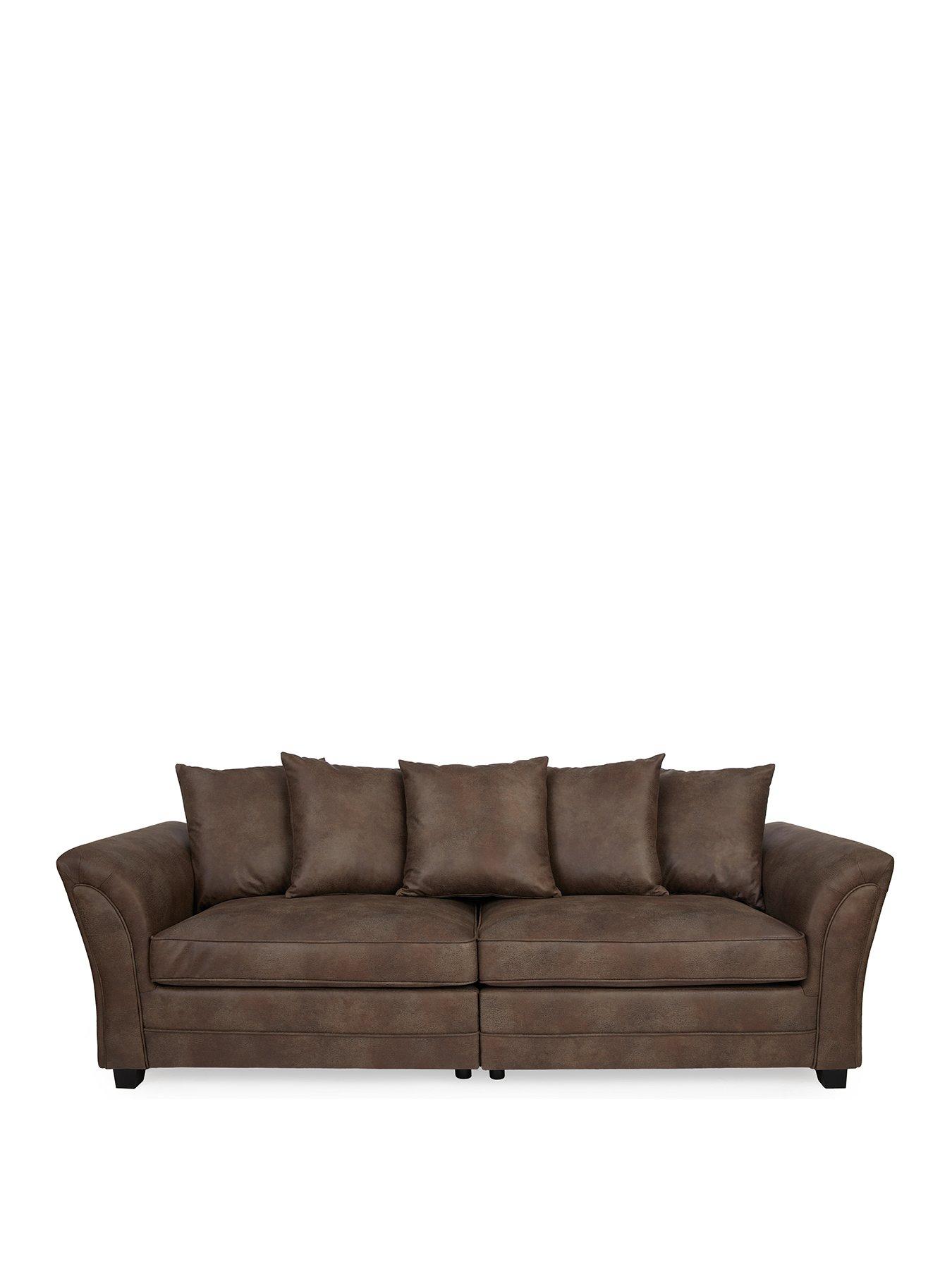 Image 2 of 6 of The Very Collection Dury Leather Look 4 Seater Sofa&nbsp;- FSC&reg; Certified