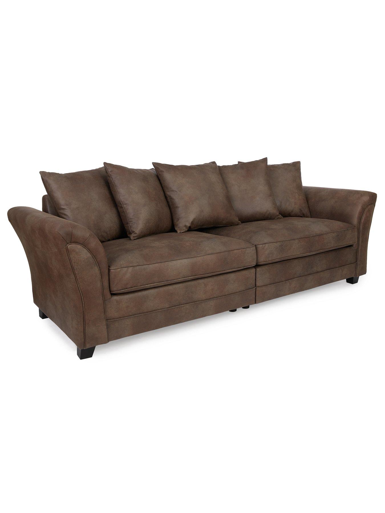 Image 3 of 6 of The Very Collection Dury Leather Look 4 Seater Sofa&nbsp;- FSC&reg; Certified