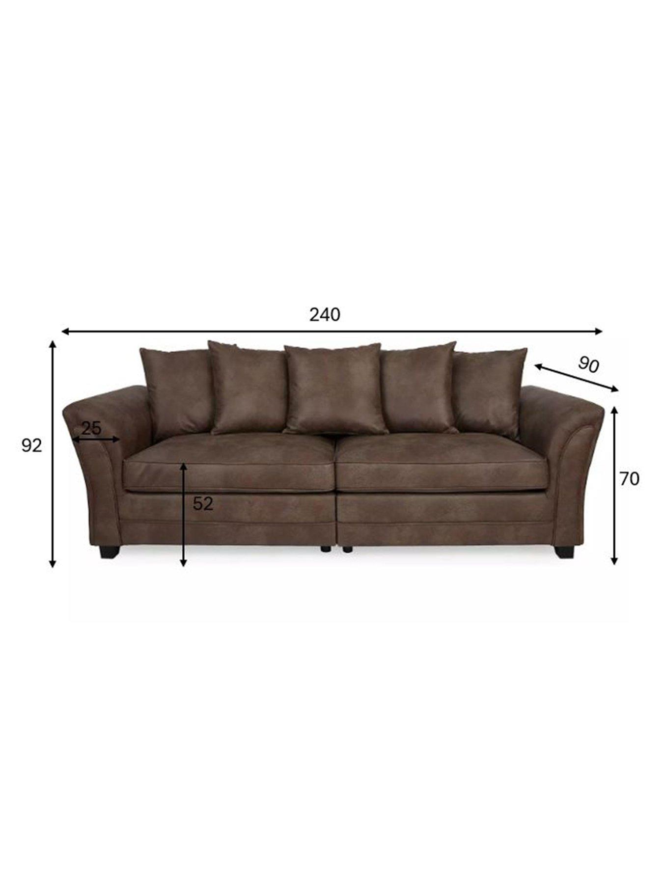 Image 5 of 6 of The Very Collection Dury Leather Look 4 Seater Sofa&nbsp;- FSC&reg; Certified