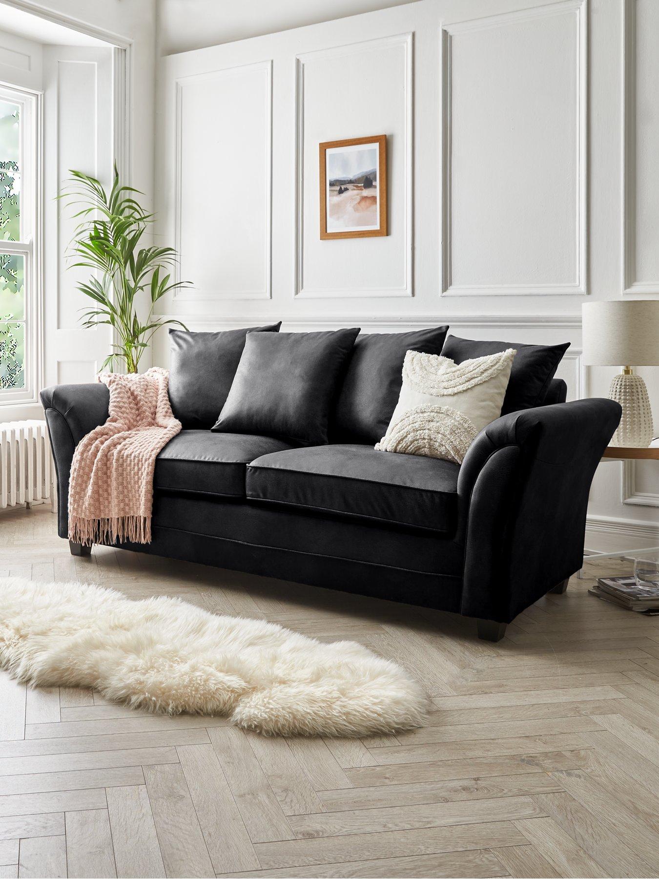 The Very Collection Dury Leather Look 3 Seater Sofa - FSC® Certified