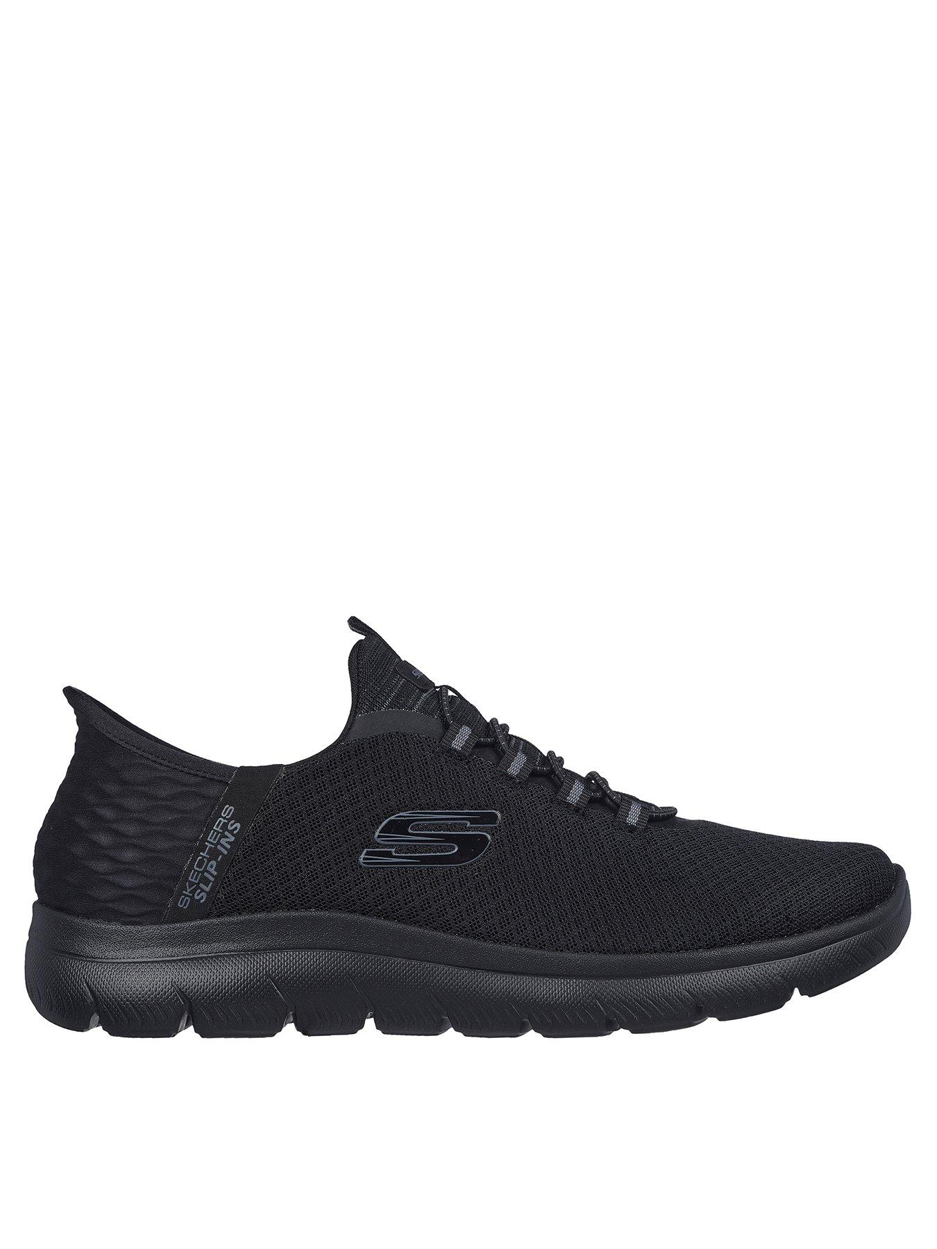 Skechers Summits Mesh Slip ins Memory Foam Trainers Black littlewoods