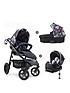  image of hauck-saturn-pushchair-travel-system-i-size-ipro-baby-car-seat-isofix-base-wild-bloom