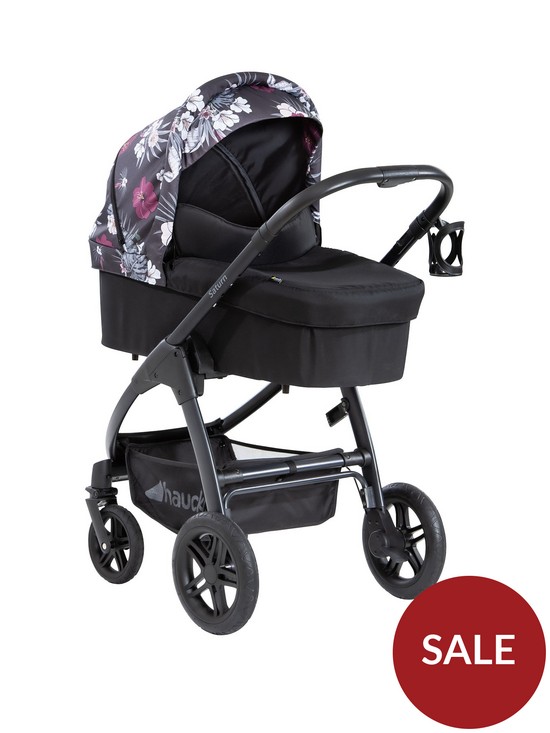 stillFront image of hauck-saturn-pushchair-travel-system-i-size-ipro-baby-car-seat-isofix-base-wild-bloom