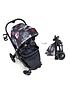  image of hauck-saturn-pushchair-travel-system-i-size-ipro-baby-car-seat-isofix-base-wild-bloom