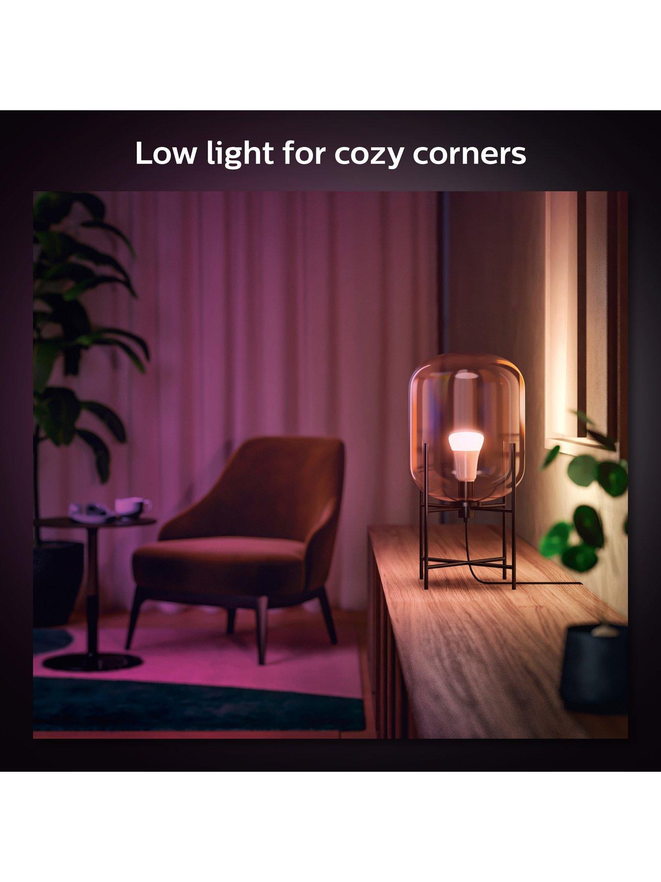  image of philips-hue-hue-white-amp-colour-ambiance-smart-bulb-3-pack-led-65w-e27