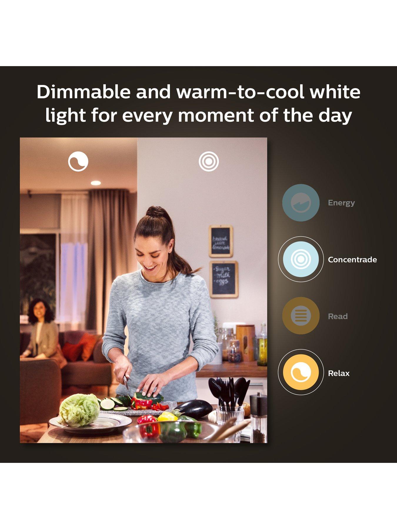  image of philips-hue-hue-white-amp-colour-ambiance-smart-bulb-3-pack-led-65w-e27