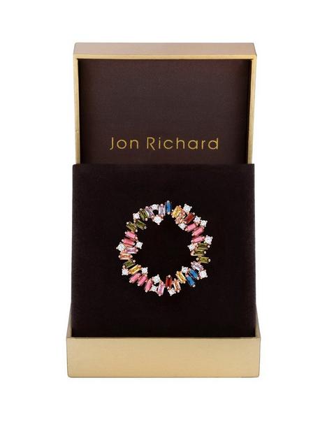 jon-richard-rose-gold-plated-multi-cubic-zirconia-scattered-stone-brooch-gift-boxed