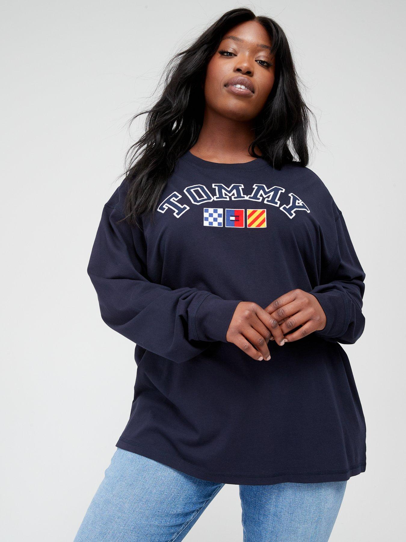 Tommy Jeans Curve Archive Logo Jumper - Navy