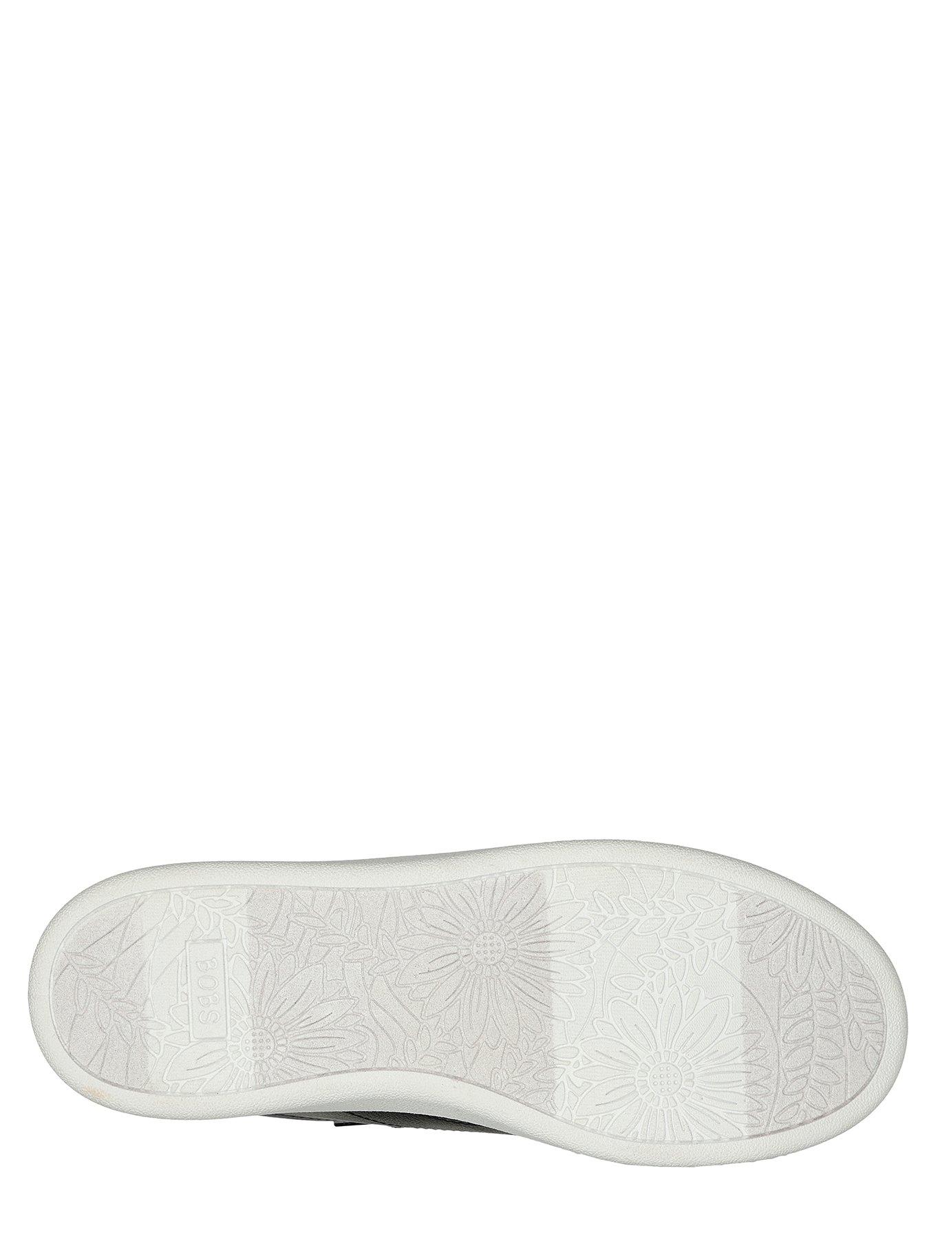  image of skechers-bobs-d-vine-vegan-leather-faux-lace-slip-on-sneaker-black-synthetic