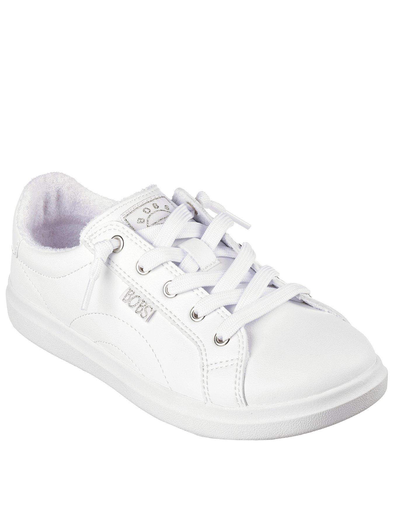 Womens white slip on sales skechers