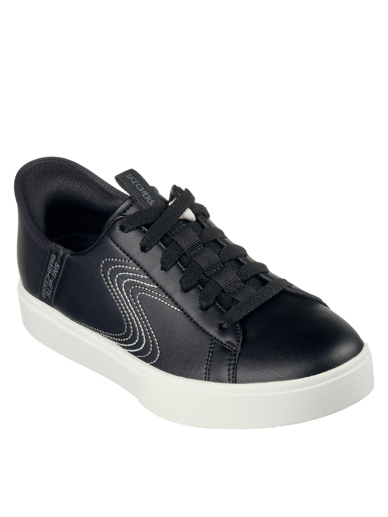 Skechers slip ons hot sale with laces