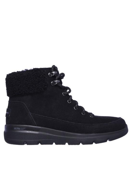 back image of skechers-glacial-ultra-suede-lace-up-sneaker-boot-black-suede