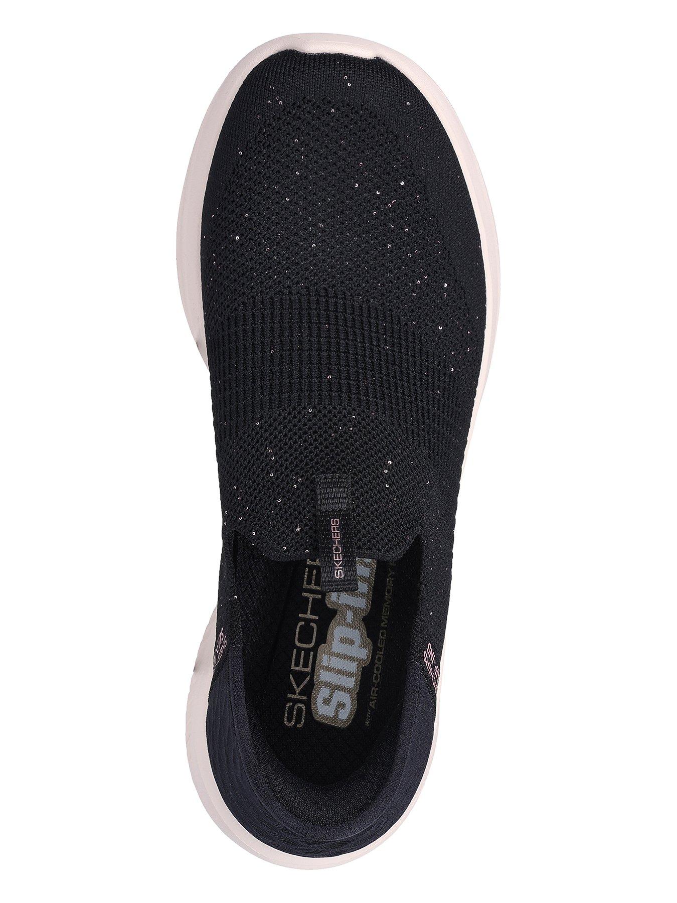 Skechers black slip hot sale on memory foam