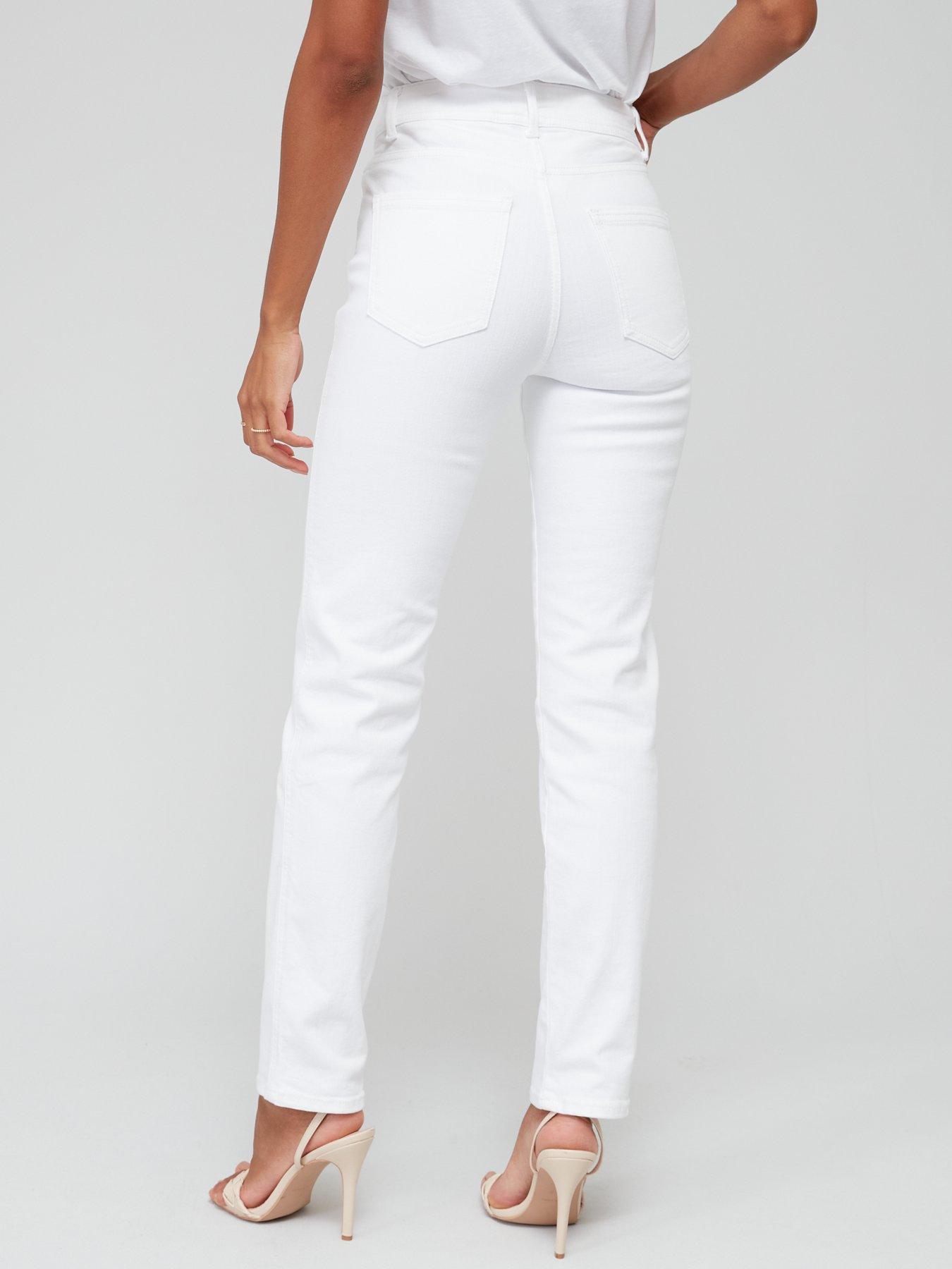stillFront image of v-by-very-sculpt-straight-fit-jean-with-stretch-white