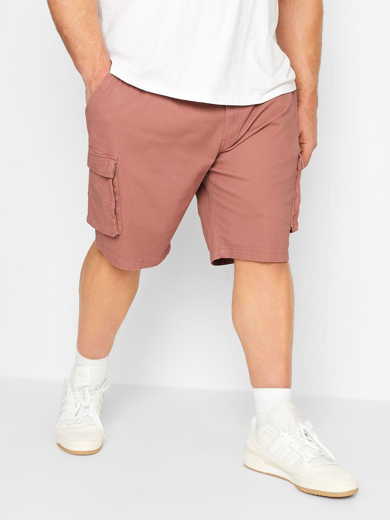 front image of badrhino-cargo-shorts-red