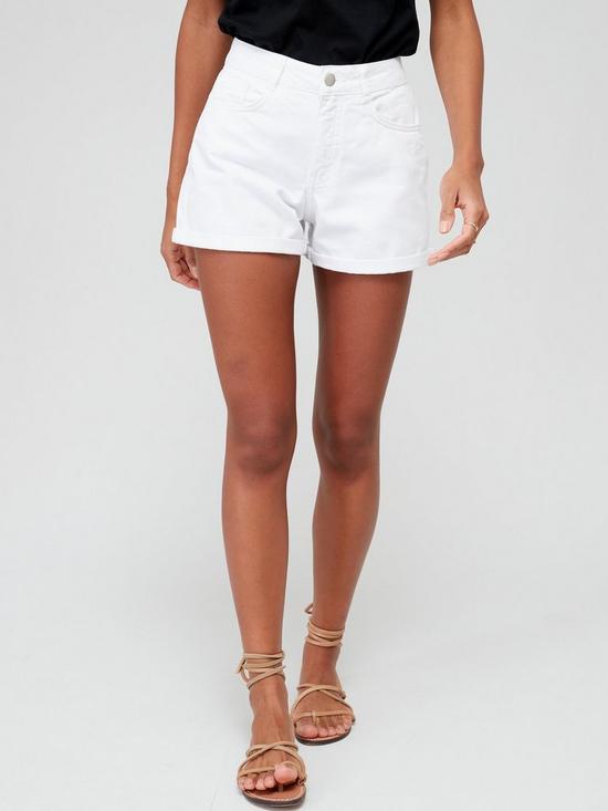 front image of v-by-very-mom-shorts-white