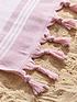 image of catherine-lansfield-hammam-beach-towel--pink