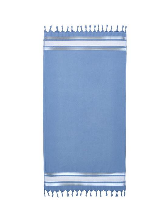 stillFront image of catherine-lansfield-hammam-beach-towel--blue