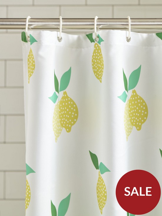 stillFront image of sassy-b-lemon-zest-shower-curtain