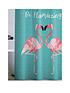  image of catherine-lansfield-flamingo-shower-curtain